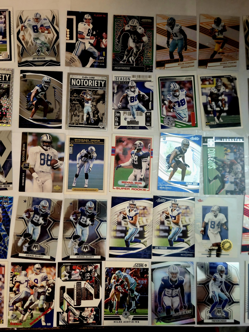 Dallas Cowboys Football Card Lot 60+ Cards Dak Prescott Micah Parsons